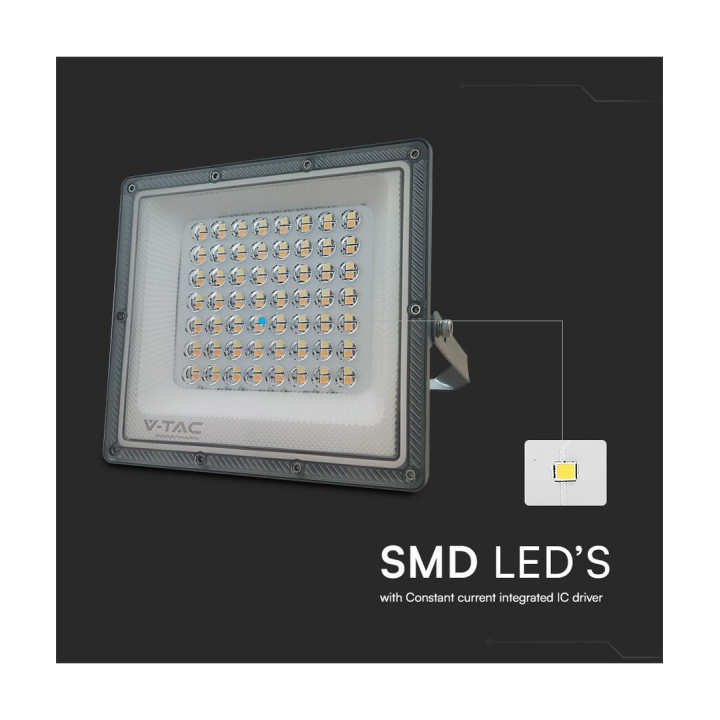 50W LED projektør med 3 lysfarver – grå, IP65
