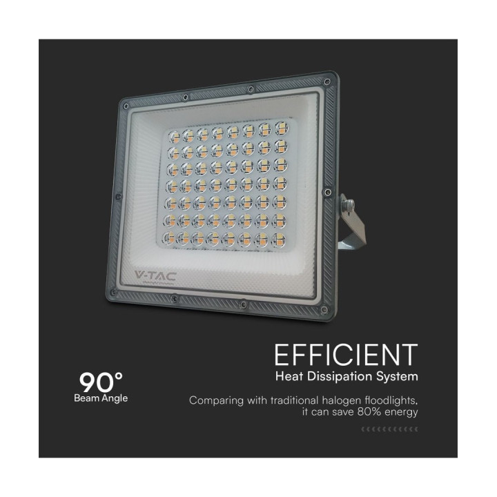 50W LED projektør med 3 lysfarver – grå, IP65