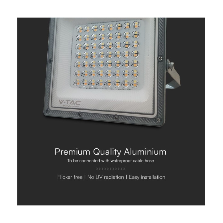50W LED projektør med 3 lysfarver – grå, IP65