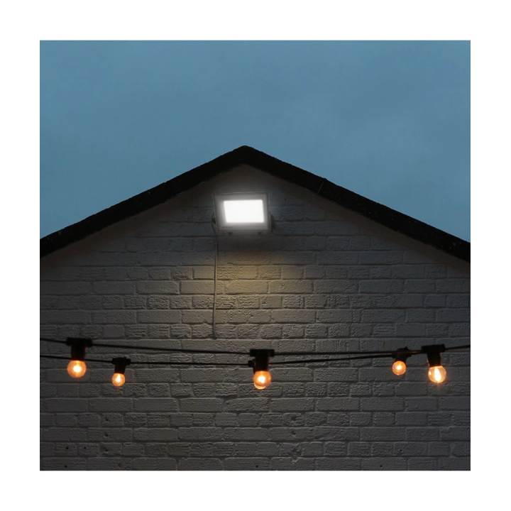 100W LED projektør med 3 lysfarver – grå, IP65