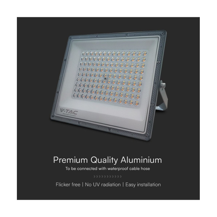 100W LED projektør med 3 lysfarver – grå, IP65