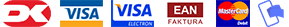 Dankort, Visa, Visa Electron, EAN faktura og Mastercard